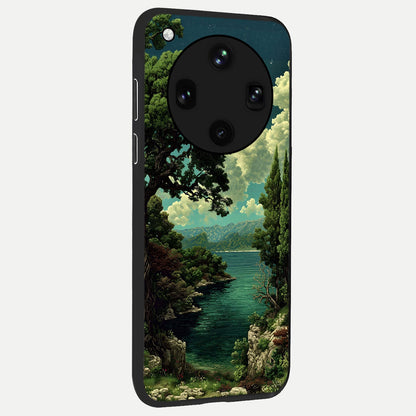  Celestial Lake Peace back cover For Oppo Find X8 Ultra slim fit glass case with vibrant aesthetic design