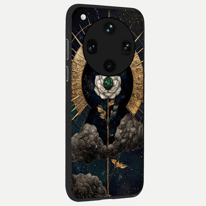  Celestial Lotus Morang back cover For Oppo Find X8 Ultra slim fit glass case with vibrant aesthetic design