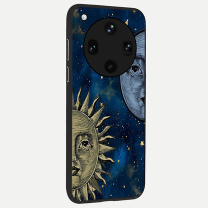  Celestial Moon With Sun back cover For Oppo Find X8 Ultra slim fit glass case with vibrant aesthetic design