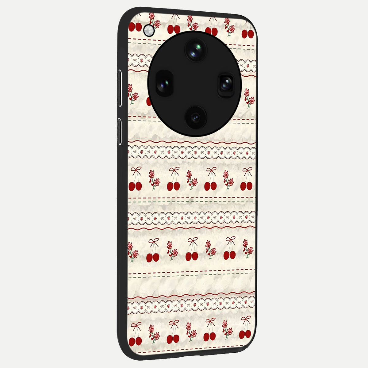  Cherry Bloom Charm back cover For Oppo Find X8 Ultra slim fit glass case with vibrant aesthetic design