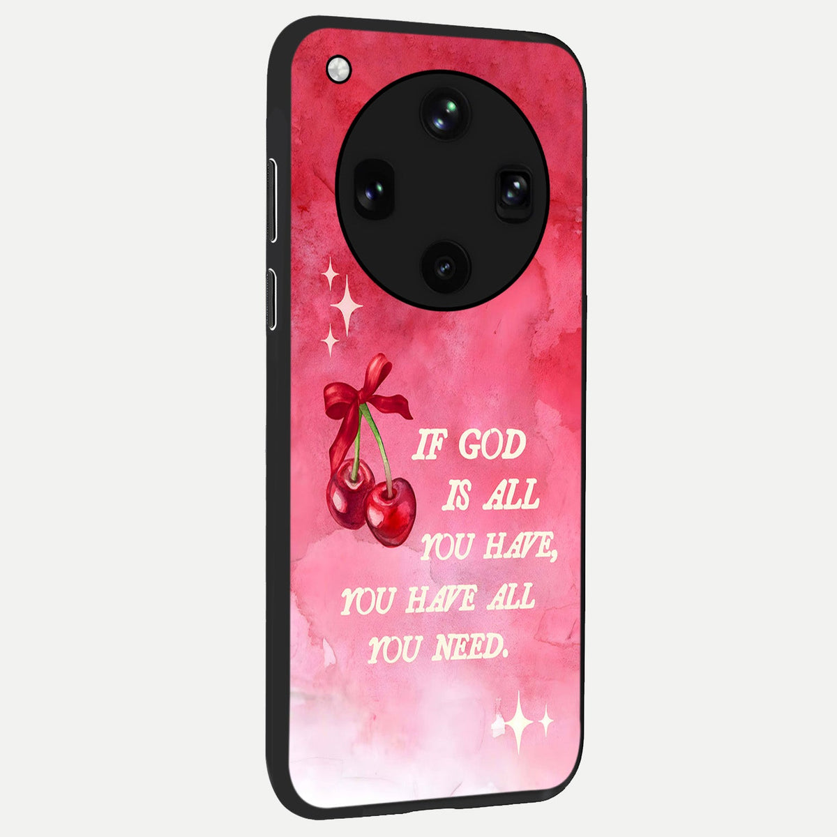  Cherry Quote back cover For Oppo Find X8 Ultra slim fit glass case with vibrant aesthetic design