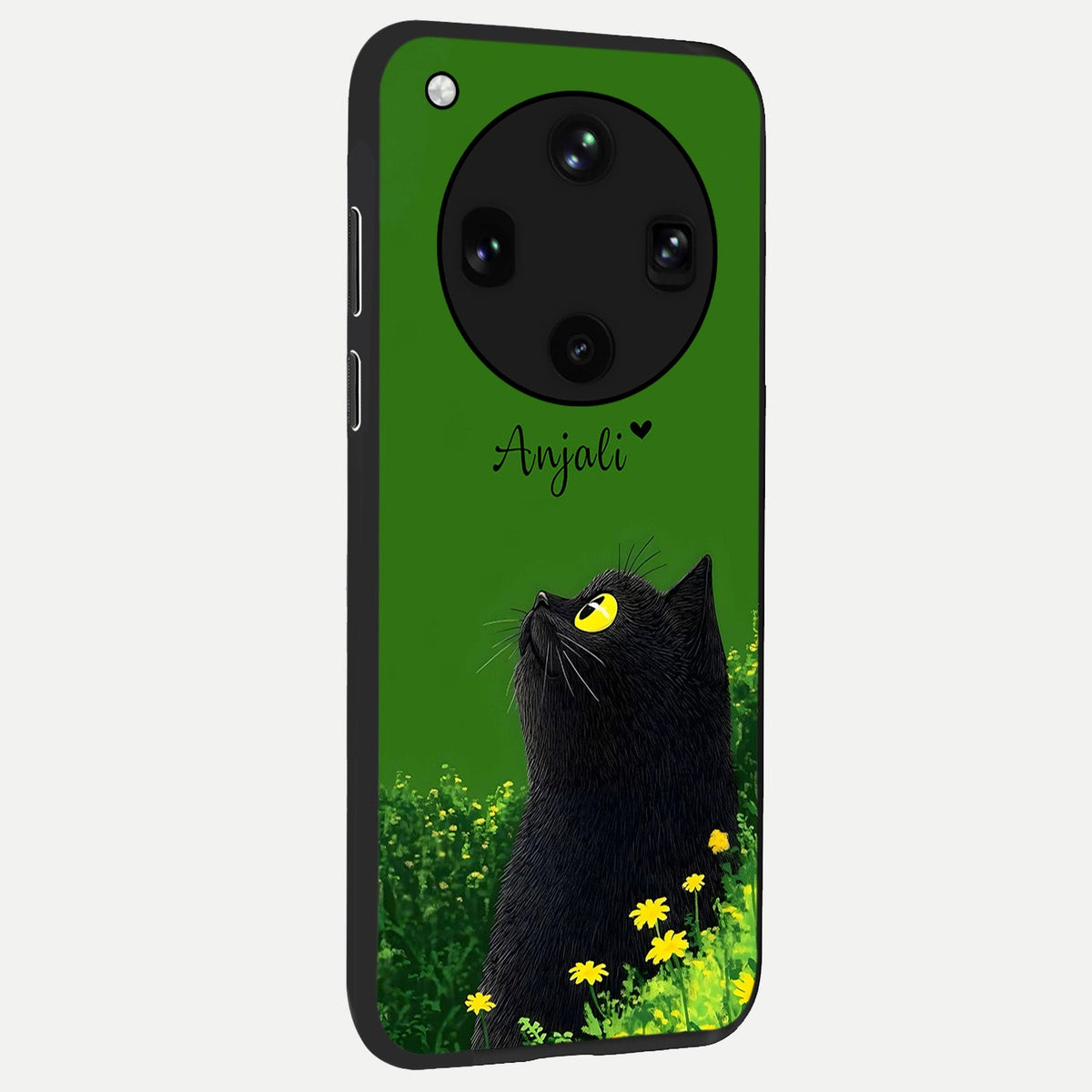  Emerald Cat Custom Name back cover For Oppo Find X8 Ultra slim fit glass case with vibrant aesthetic design