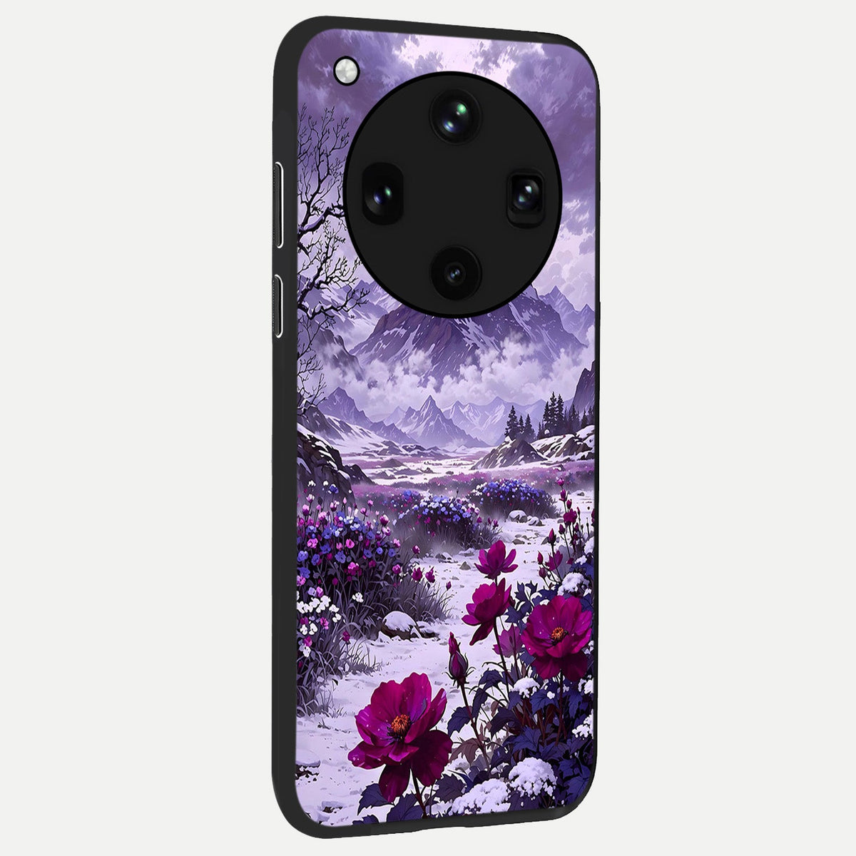  Flower Mountain View back cover For Oppo Find X8 Ultra slim fit glass case with vibrant aesthetic design