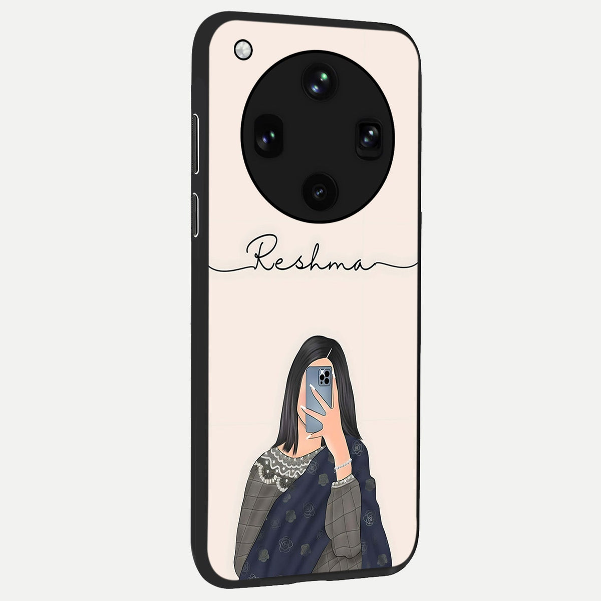  Mirror Mood Muse With Custom Name back cover For Oppo Find X8 Ultra slim fit glass case with vibrant aesthetic design