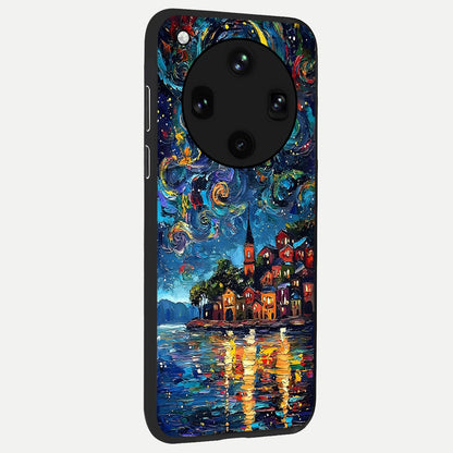  Moonlight Harbor Glow back cover For Oppo Find X8 Ultra slim fit glass case with vibrant aesthetic design
