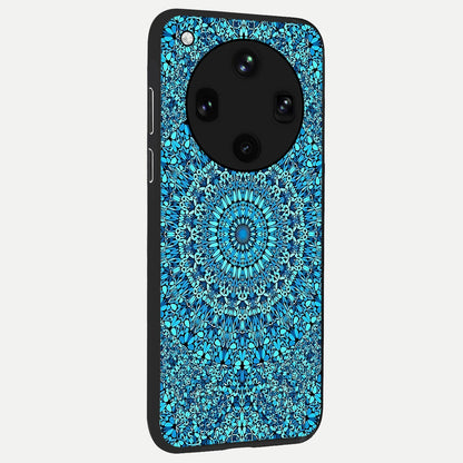  Ocean Bloom Mandala back cover For Oppo Find X8 Ultra slim fit glass case with vibrant aesthetic design