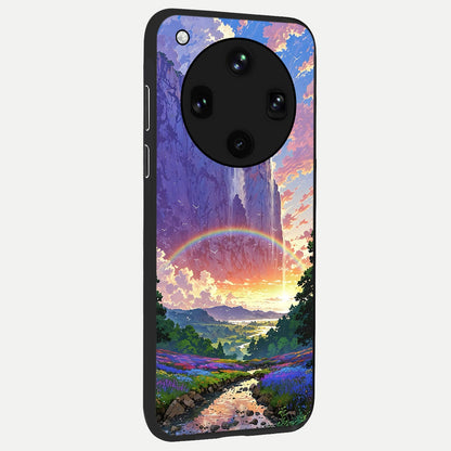  Rainbow Valley Dream back cover For Oppo Find X8 Ultra slim fit glass case with vibrant aesthetic design