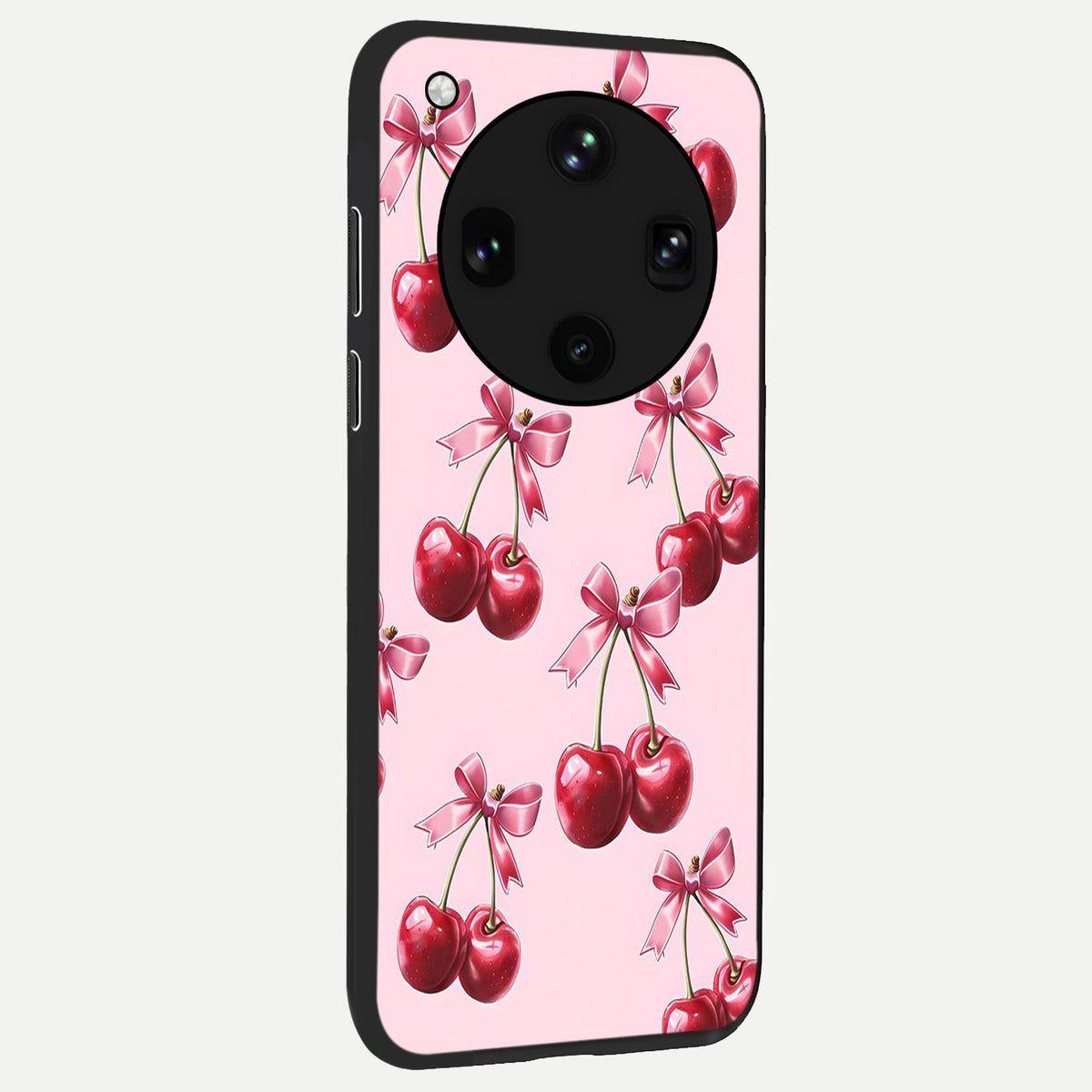  Red Cherries Pattern back cover For Oppo Find X8 Ultra slim fit glass case with vibrant aesthetic design