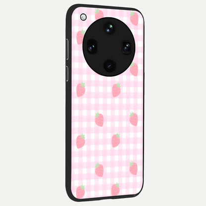 Strawberry Picnic Love back cover For Oppo Find X8 Ultra slim fit glass case with vibrant aesthetic design