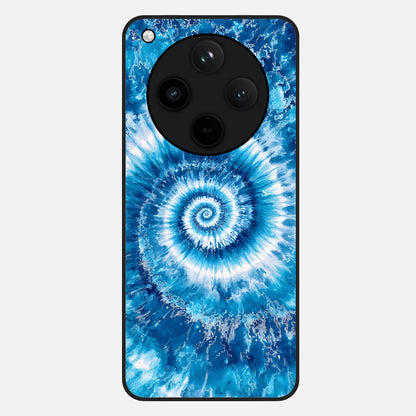  Blue Galaxy Wave Glass Case For Oppo Find X8 Pro back cover – full design glossy printed glass finish