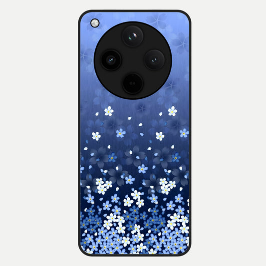  Blue Starry Glass Case For Oppo Find X8 Pro back cover – full design glossy printed glass finish