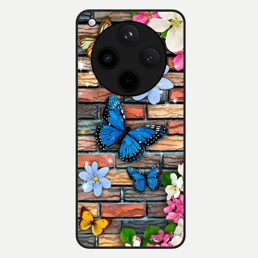  Brick Bloom Flight Glass Case For Oppo Find X8 Pro back cover – full design glossy printed glass finish