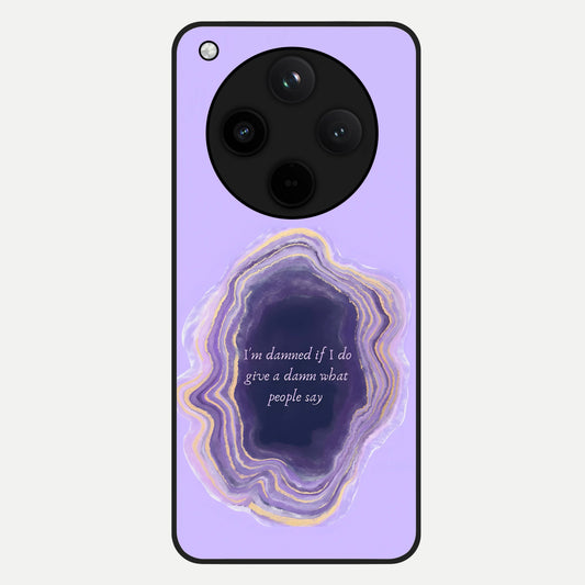  Damned People Quote Glass Case For Oppo Find X8 Pro back cover – full design glossy printed glass finish