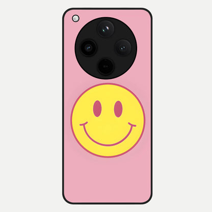  Happy Pink Mood Glass Case For Oppo Find X8 Pro back cover – full design glossy printed glass finish