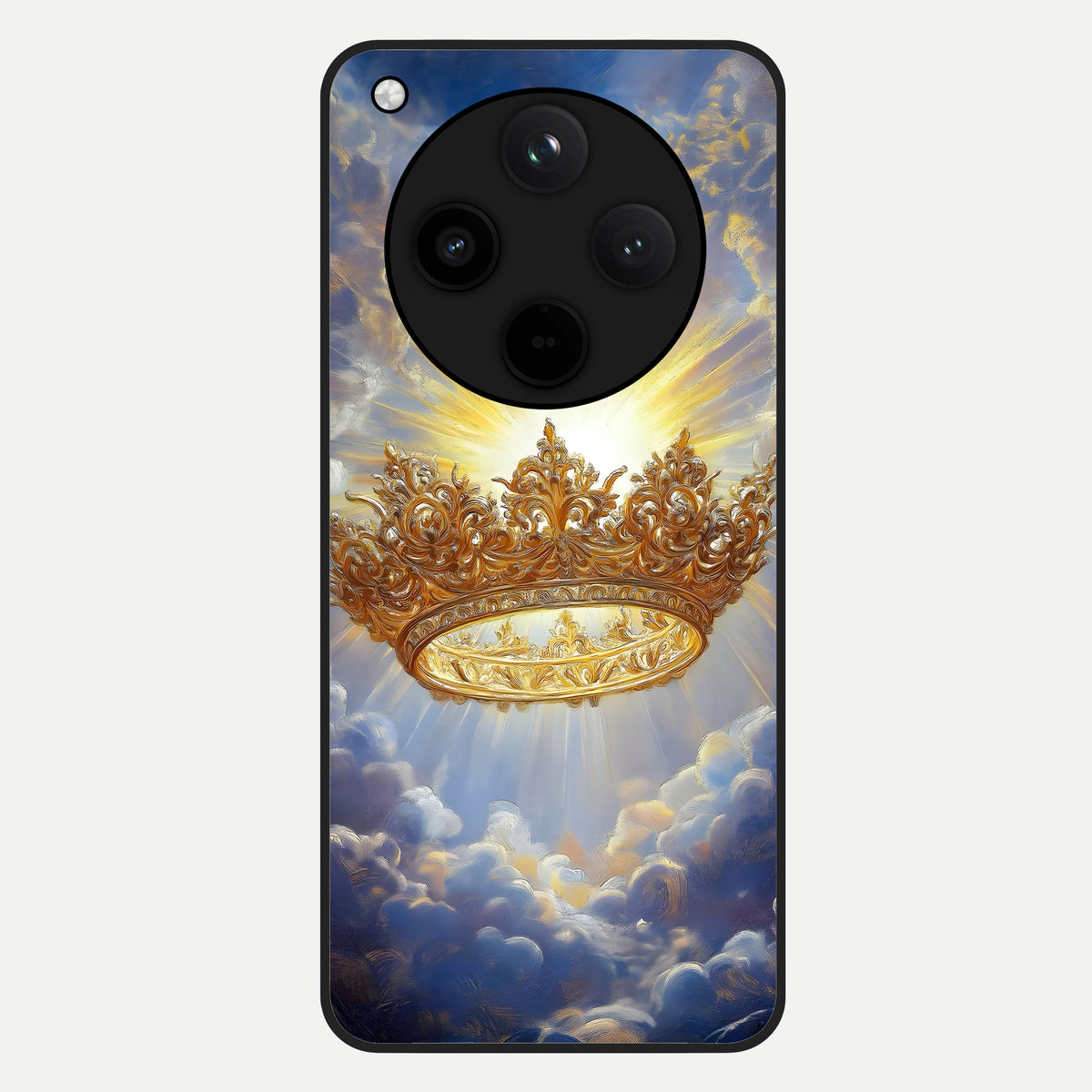  Heavenly Crown Light Glass Case For Oppo Find X8 Pro back cover – full design glossy printed glass finish