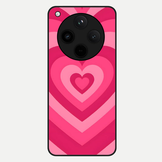  Layered Love Hearts Glass Case For Oppo Find X8 Pro back cover – full design glossy printed glass finish