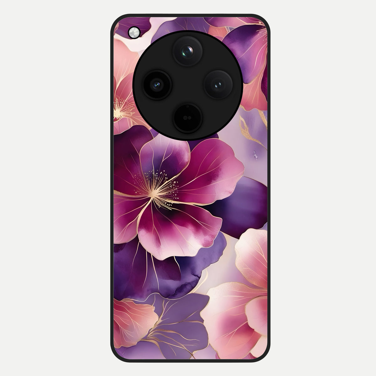  Pink Bouquet Florals Glass Case For Oppo Find X8 Pro back cover – full design glossy printed glass finish