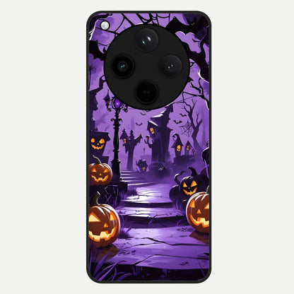  Pumpkin Patch Halloween Glass Case For Oppo Find X8 Pro back cover – full design glossy printed glass finish