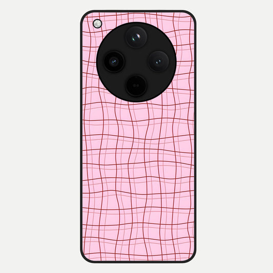  Soft Grid Bliss Glass Case For Oppo Find X8 Pro back cover – full design glossy printed glass finish