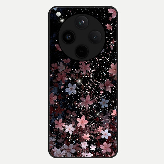  Starlit Flower Dreams Glass Case For Oppo Find X8 Pro back cover – full design glossy printed glass finish