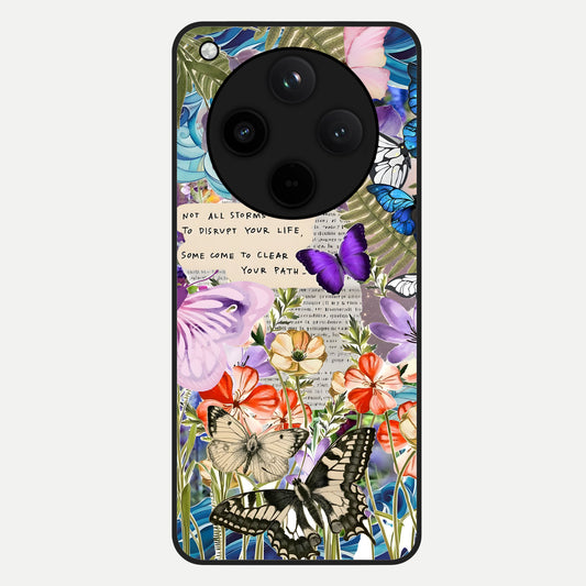  Storm Path Bloom Glass Case For Oppo Find X8 Pro back cover – full design glossy printed glass finish