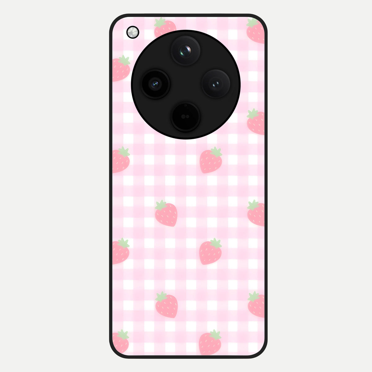  Strawberry Picnic Love Glass Case For Oppo Find X8 Pro back cover – full design glossy printed glass finish