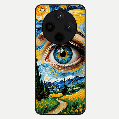  Van Gogh Eye Glass Case For Oppo Find X8 Pro back cover – full design glossy printed glass finish