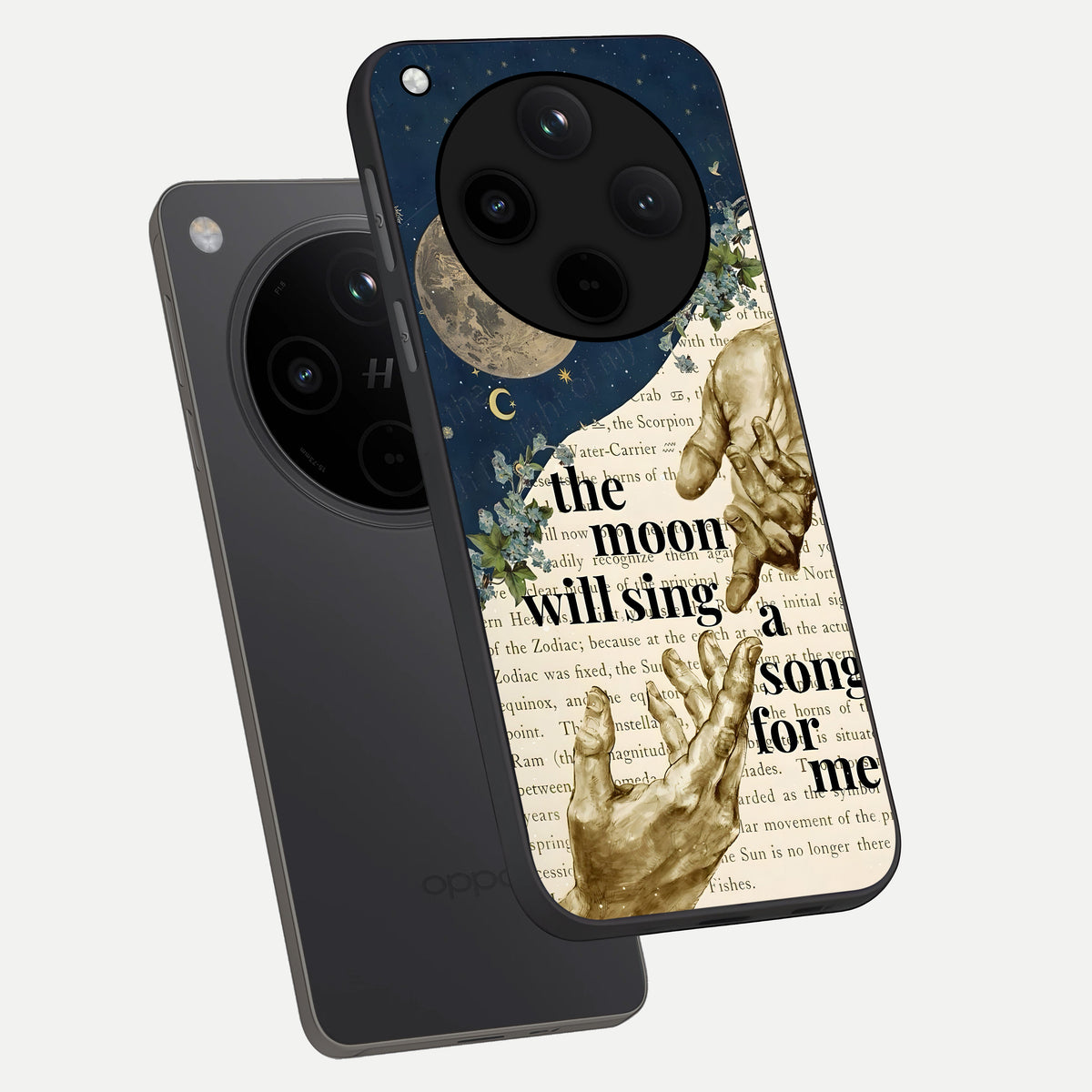  Aesthetic Divine phone case For Oppo Find X8 Pro showing premium glass back cover with detailed artwork