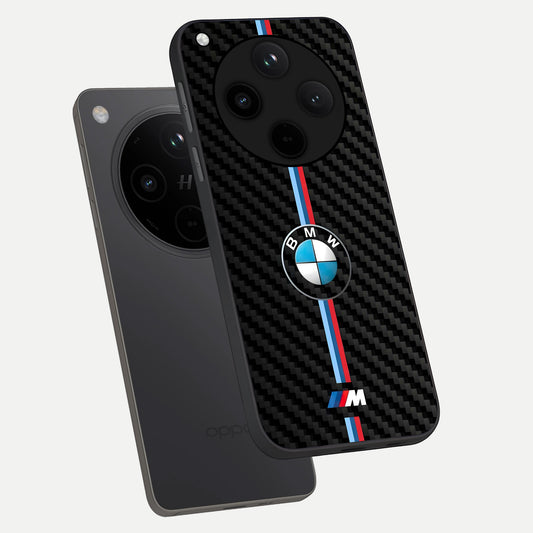  BMW Pattern phone case For Oppo Find X8 Pro showing premium glass back cover with detailed artwork