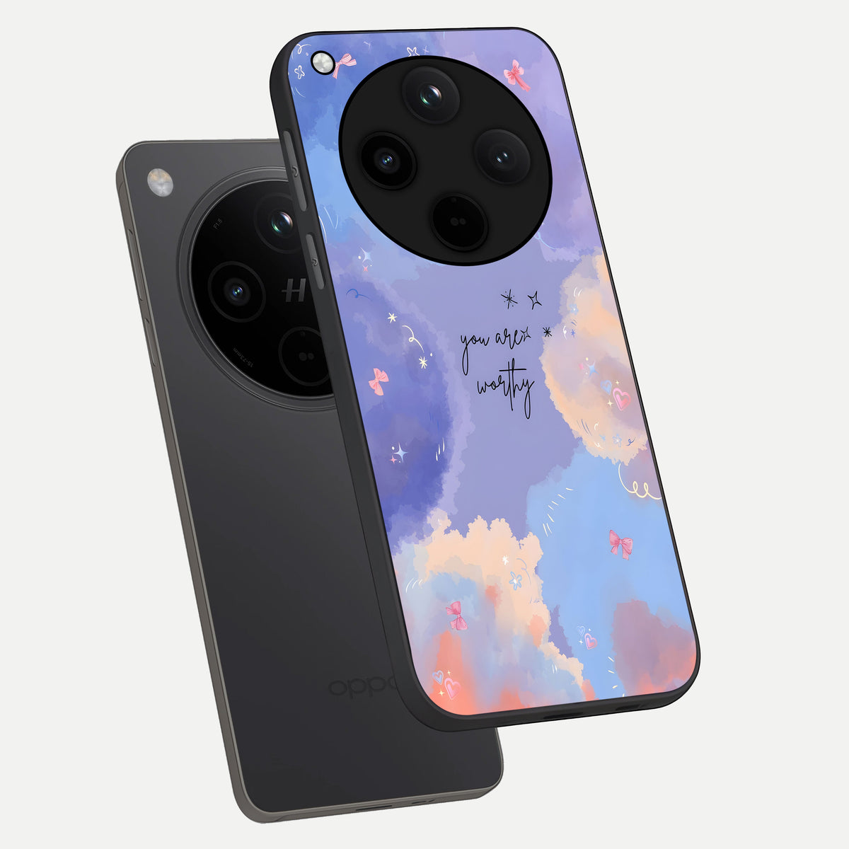  Celestial Cloud Magic phone case For Oppo Find X8 Pro showing premium glass back cover with detailed artwork