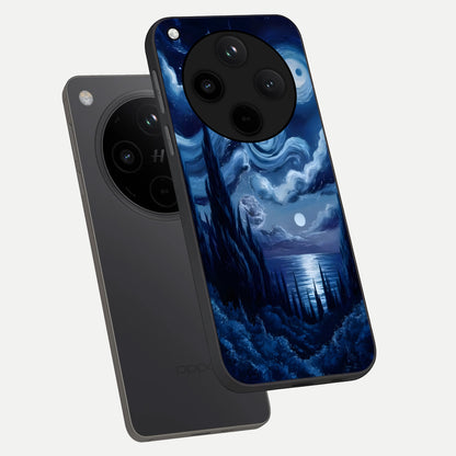  Celestial Dream Van Gogh phone case For Oppo Find X8 Pro showing premium glass back cover with detailed artwork