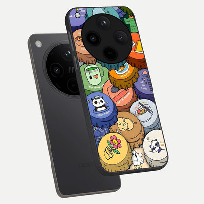  Coins Patterns phone case For Oppo Find X8 Pro showing premium glass back cover with detailed artwork