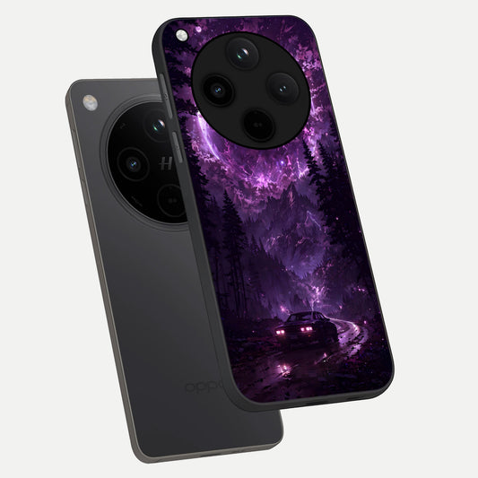  Eternal Cosmic Drive phone case For Oppo Find X8 Pro showing premium glass back cover with detailed artwork