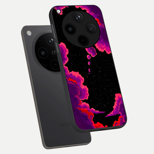  Galaxy Dream Frame phone case For Oppo Find X8 Pro showing premium glass back cover with detailed artwork