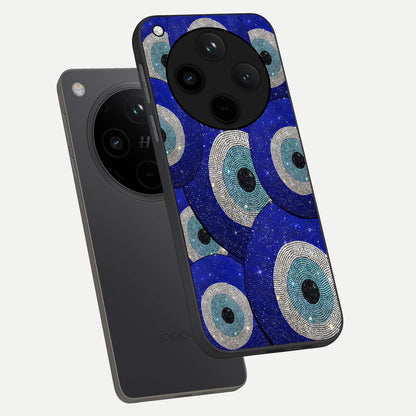  Galaxy Eye Flow phone case For Oppo Find X8 Pro showing premium glass back cover with detailed artwork