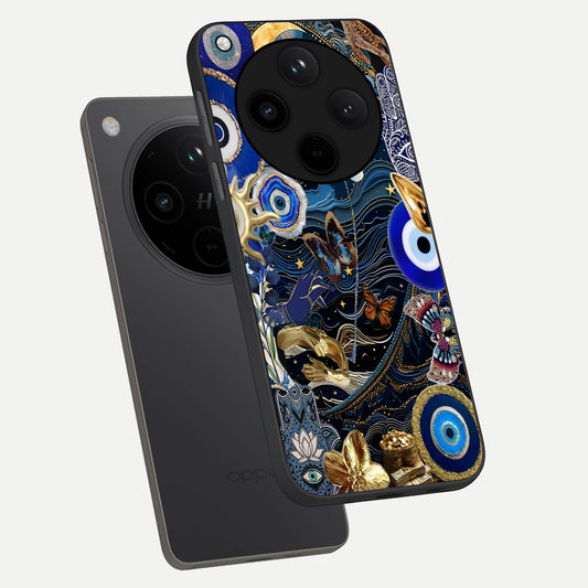  Golden Moon Magic phone case For Oppo Find X8 Pro showing premium glass back cover with detailed artwork