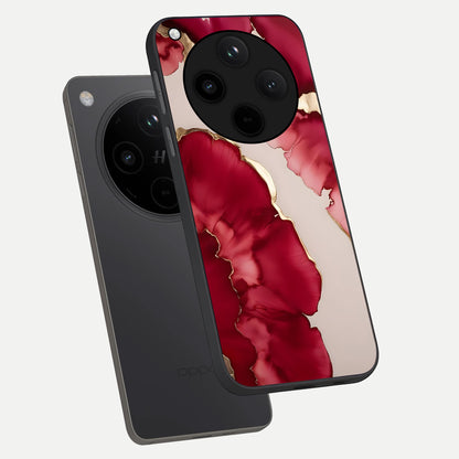  Pink And White Marble phone case For Oppo Find X8 Pro showing premium glass back cover with detailed artwork
