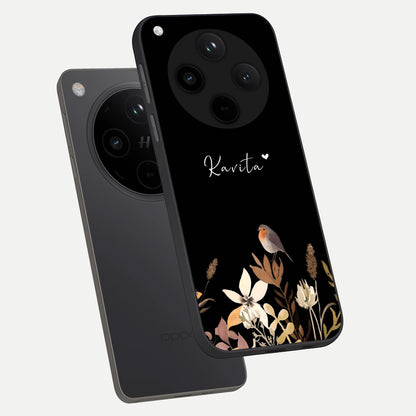  Quiet Garden Tune Custom Name phone case For Oppo Find X8 Pro showing premium glass back cover with detailed artwork