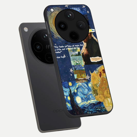  Starry Dream Vision phone case For Oppo Find X8 Pro showing premium glass back cover with detailed artwork