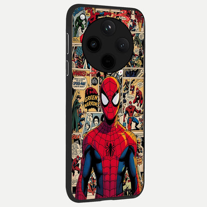  Aesthetic Spider back cover For Oppo Find X8 Pro slim fit glass case with vibrant aesthetic design