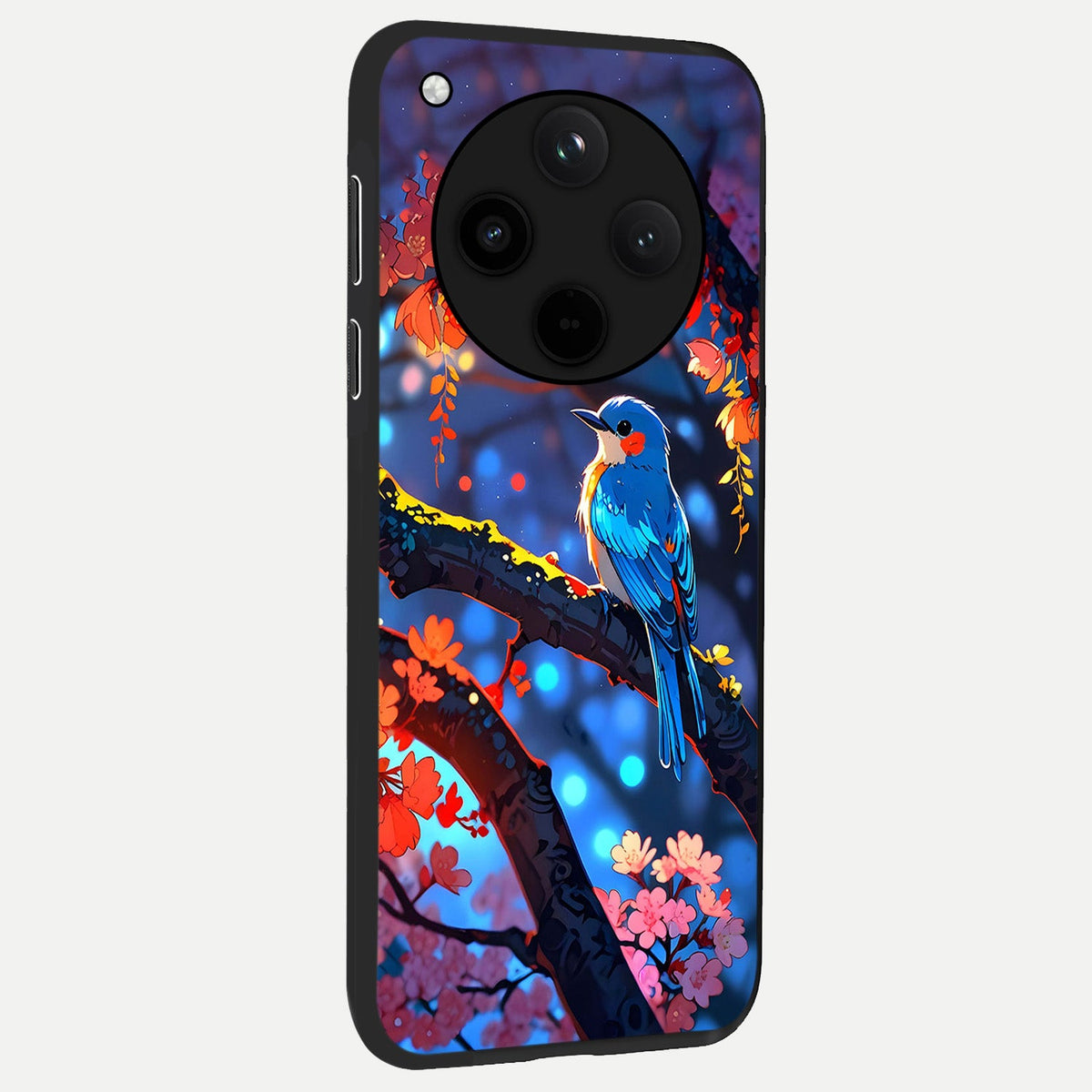  Blooming Water Drift back cover For Oppo Find X8 Pro slim fit glass case with vibrant aesthetic design