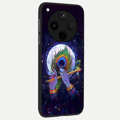  Krishna Hands Art back cover For Oppo Find X8 Pro slim fit glass case with vibrant aesthetic design