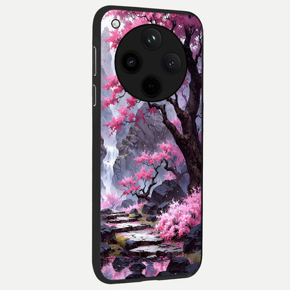  Pink Sunflower Glow back cover For Oppo Find X8 Pro slim fit glass case with vibrant aesthetic design