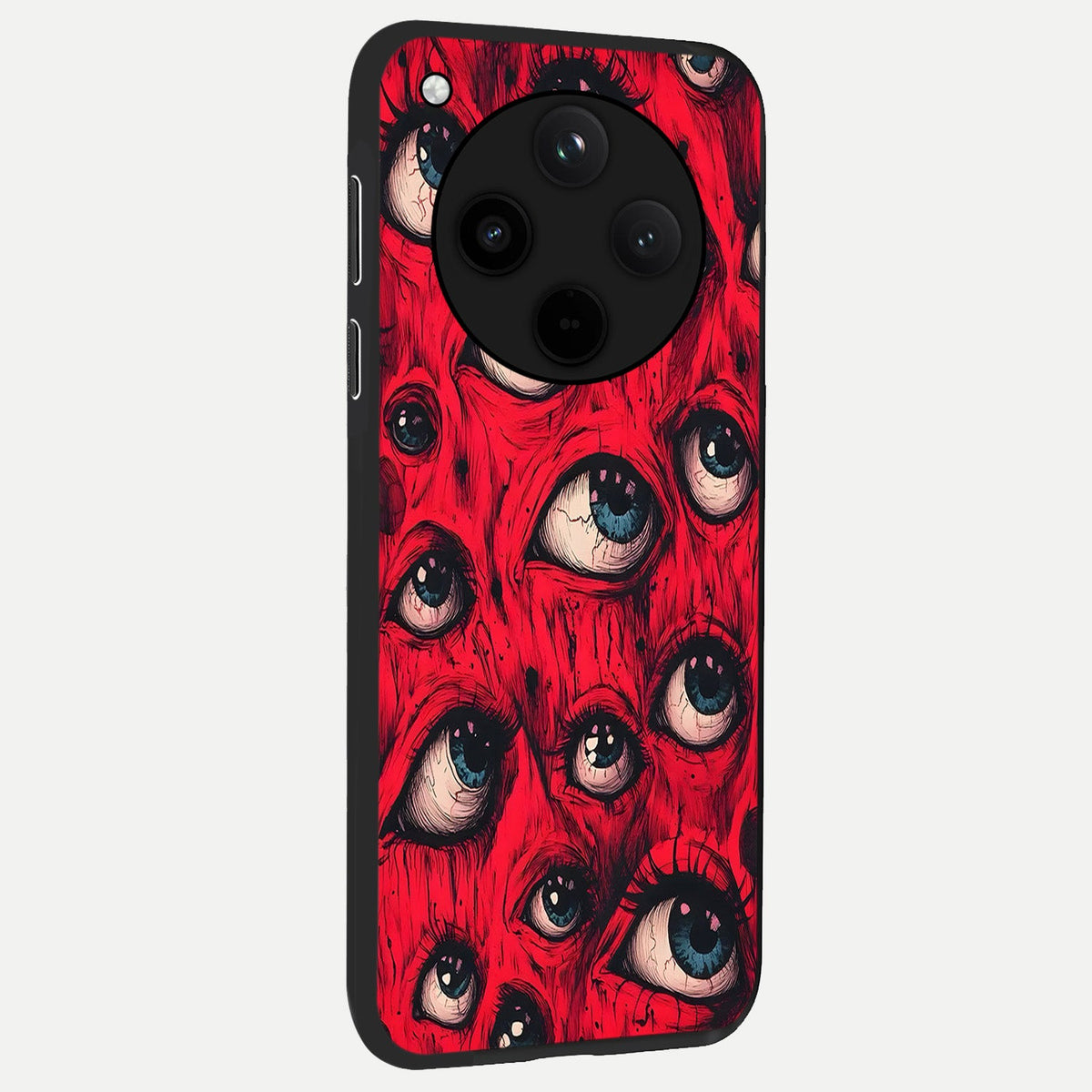  Red Eyes Pattern back cover For Oppo Find X8 Pro slim fit glass case with vibrant aesthetic design