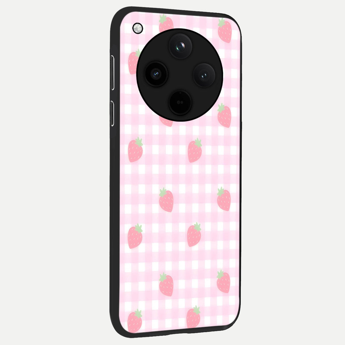  Strawberry Picnic Love back cover For Oppo Find X8 Pro slim fit glass case with vibrant aesthetic design