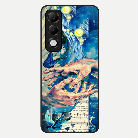  Aesthetic Divider Glass Case For Oppo K13x 5G back cover – full design glossy printed glass finish