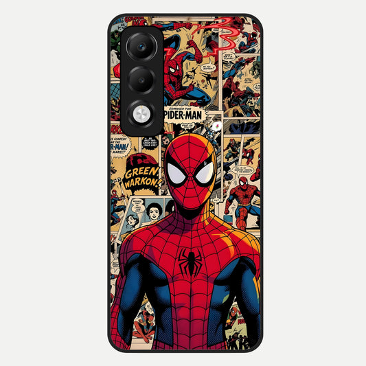  Aesthetic Spider Glass Case For Oppo K13x 5G back cover – full design glossy printed glass finish