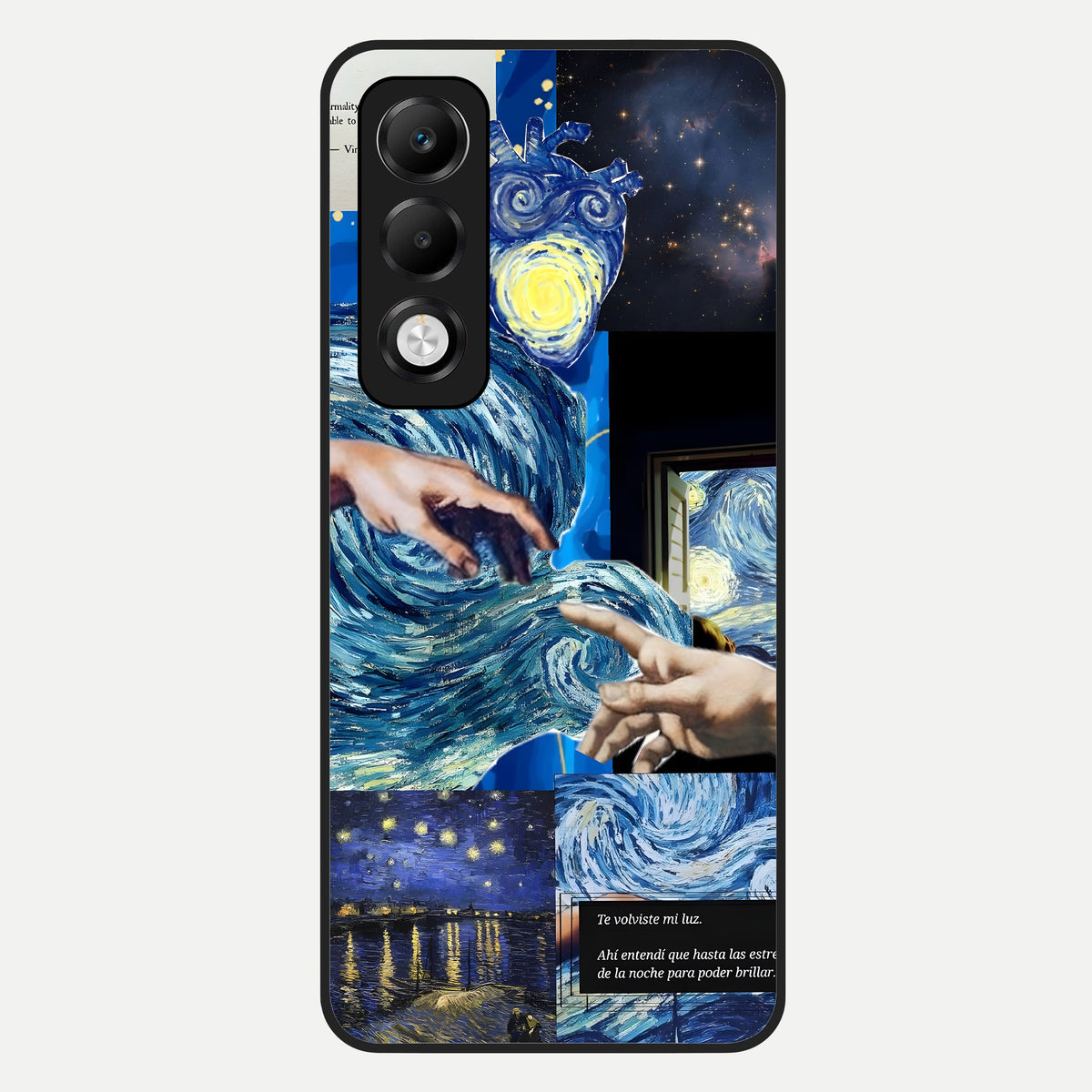  Aesthetic Vando Hands Glass Case For Oppo K13x 5G back cover – full design glossy printed glass finish