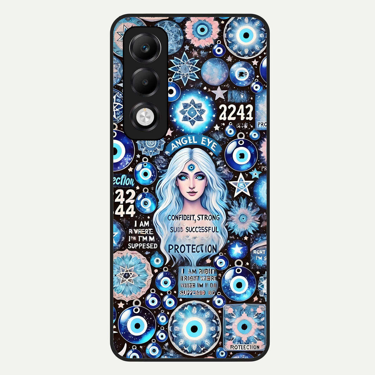  Angel Aura Shield Glass Case For Oppo K13x 5G back cover – full design glossy printed glass finish