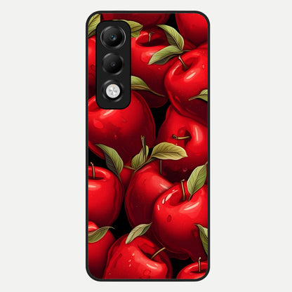  Apple Pattern Glass Case For Oppo K13x 5G back cover – full design glossy printed glass finish
